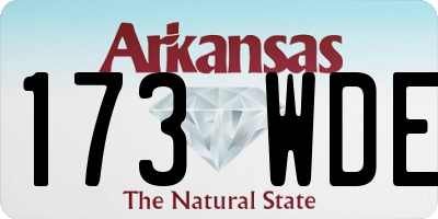 AR license plate 173WDE