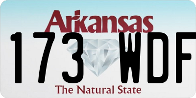 AR license plate 173WDF