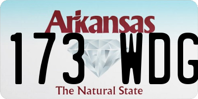 AR license plate 173WDG