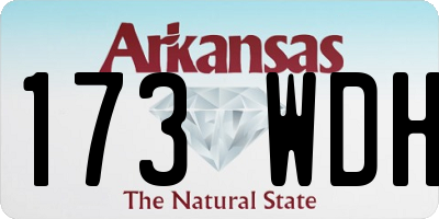 AR license plate 173WDH