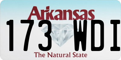AR license plate 173WDI