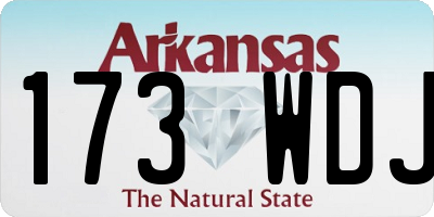AR license plate 173WDJ