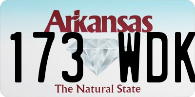 AR license plate 173WDK