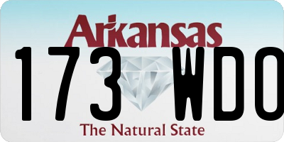 AR license plate 173WDO