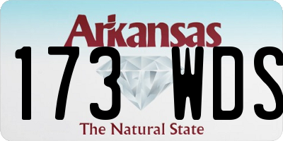 AR license plate 173WDS