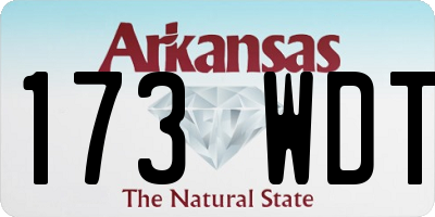 AR license plate 173WDT