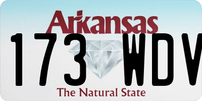 AR license plate 173WDV