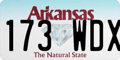 AR license plate 173WDX