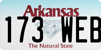 AR license plate 173WEB