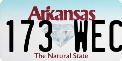 AR license plate 173WEC