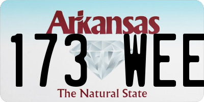 AR license plate 173WEE
