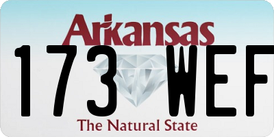 AR license plate 173WEF