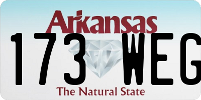 AR license plate 173WEG