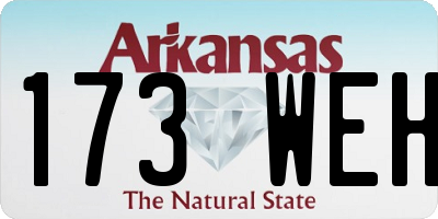 AR license plate 173WEH