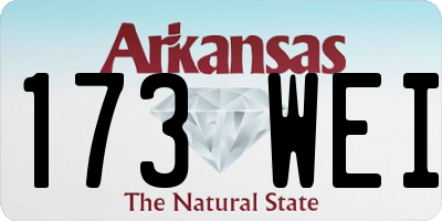 AR license plate 173WEI
