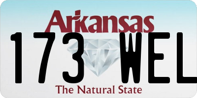 AR license plate 173WEL