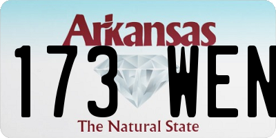 AR license plate 173WEN
