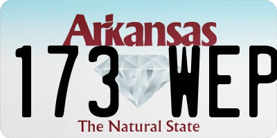 AR license plate 173WEP