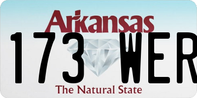 AR license plate 173WER