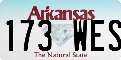 AR license plate 173WES