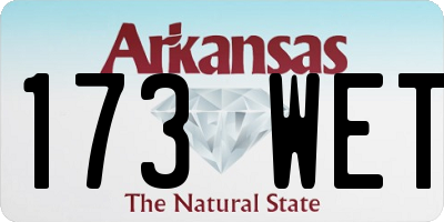 AR license plate 173WET