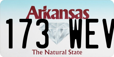 AR license plate 173WEV