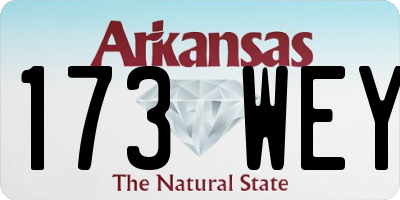 AR license plate 173WEY