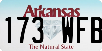 AR license plate 173WFB