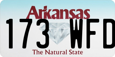 AR license plate 173WFD