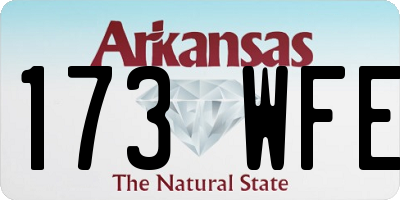 AR license plate 173WFE