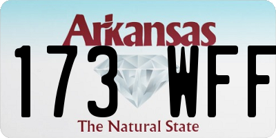 AR license plate 173WFF