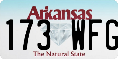 AR license plate 173WFG