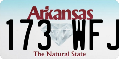 AR license plate 173WFJ