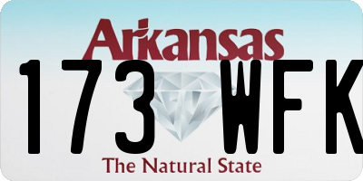 AR license plate 173WFK