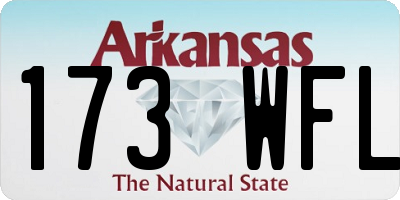 AR license plate 173WFL