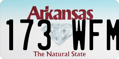 AR license plate 173WFM