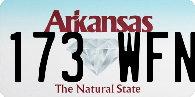 AR license plate 173WFN