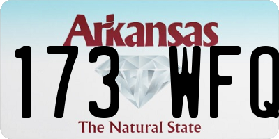 AR license plate 173WFQ