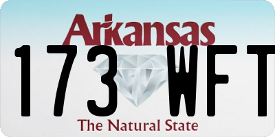 AR license plate 173WFT