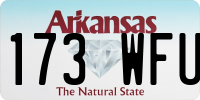 AR license plate 173WFU