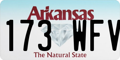 AR license plate 173WFV