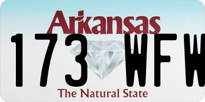 AR license plate 173WFW
