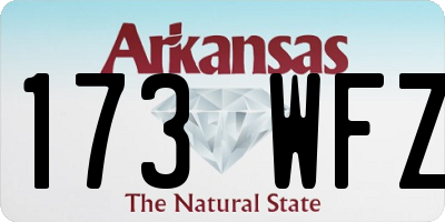 AR license plate 173WFZ