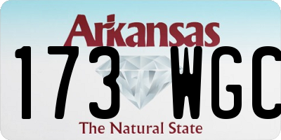 AR license plate 173WGC