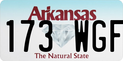 AR license plate 173WGF