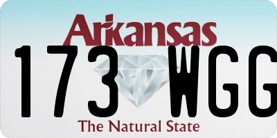 AR license plate 173WGG