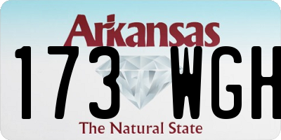 AR license plate 173WGH