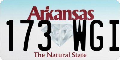 AR license plate 173WGI