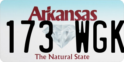AR license plate 173WGK