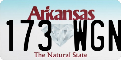 AR license plate 173WGN